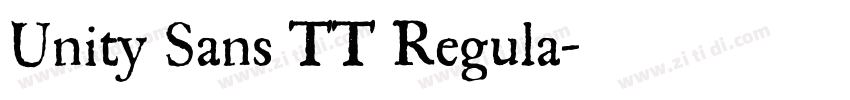 Unity Sans TT Regula字体转换